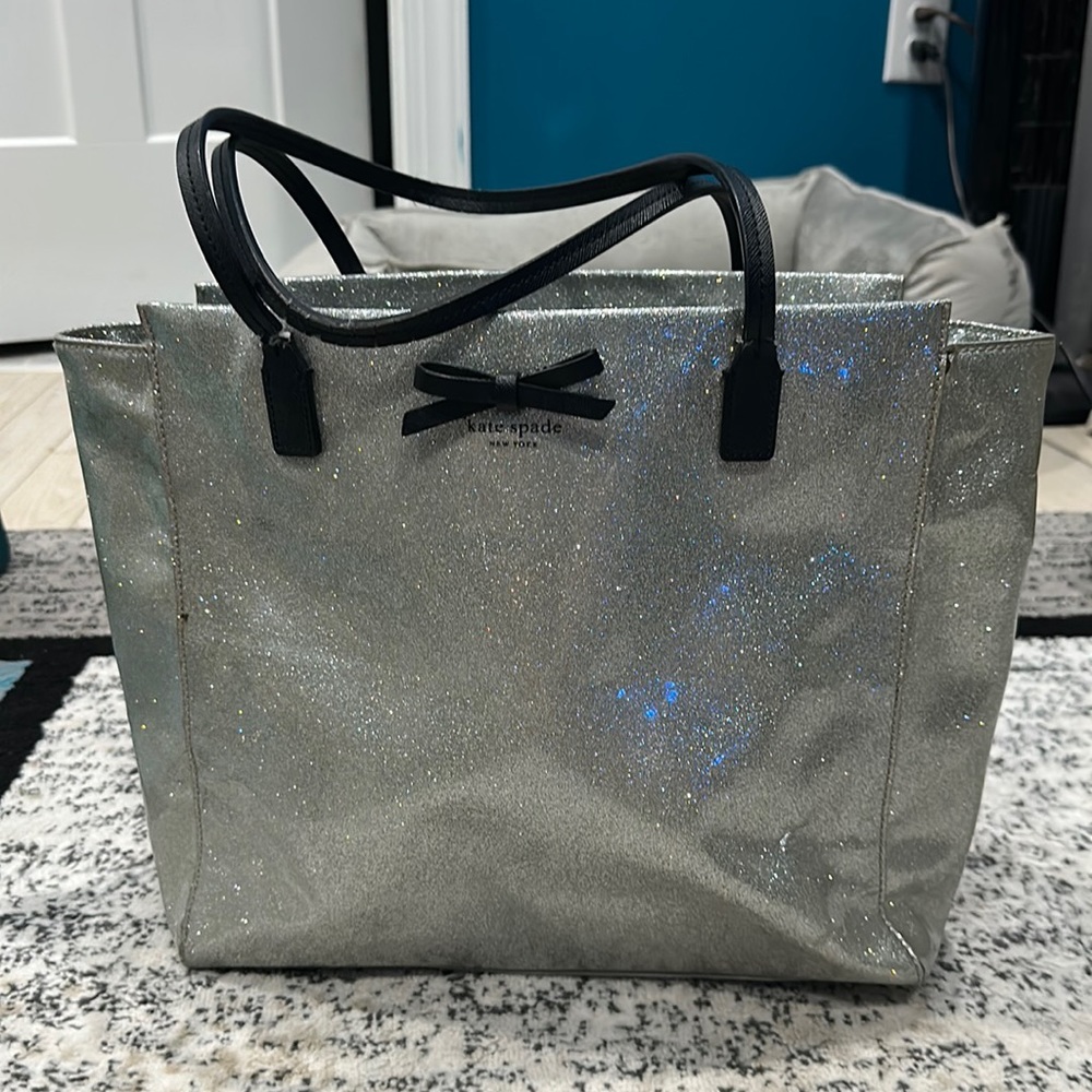 Kate Spade Silver Sparkle Large Purse